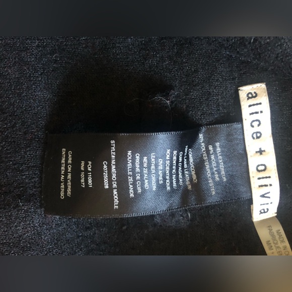 Alice + Olivia Wool and Leather Jacket Vest - Picture 7 of 7